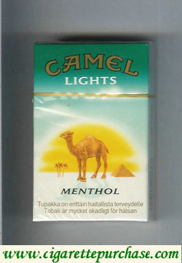 Camel with sun Menthol Lights cigarettes hard box